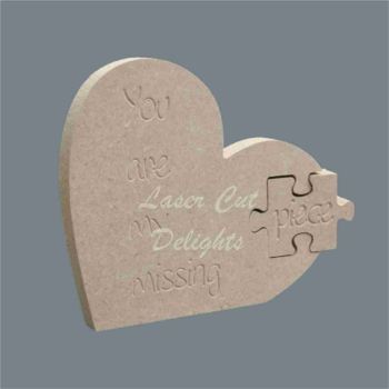Shape in Heart (puzzle) 18mm / Laser Cut Delights