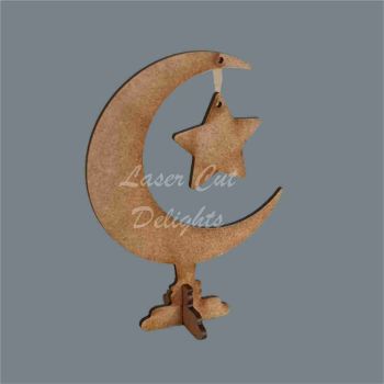 Moon with hanging star / Laser Cut Delights