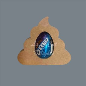 Chocolate Egg Holder 18mm - Poop / Laser Cut Delights