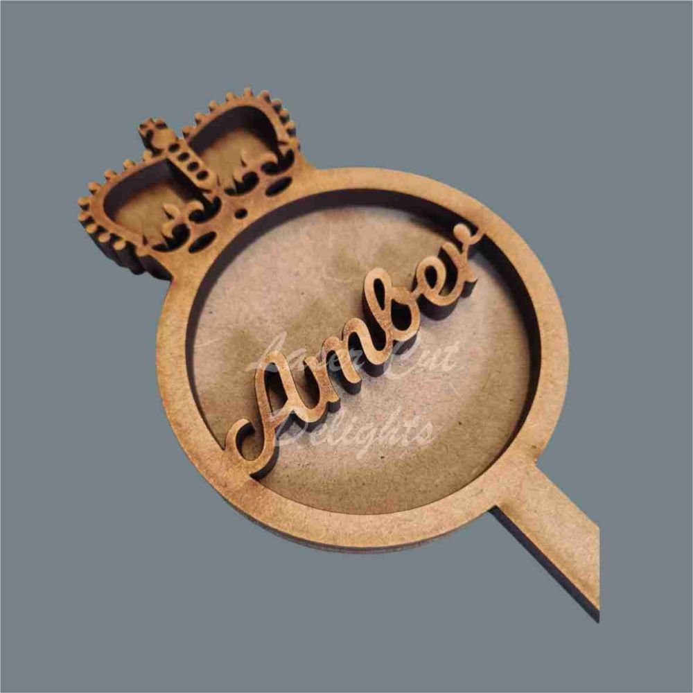 Wand Bauble Crown FANCY Personalised / Laser Cut Delights