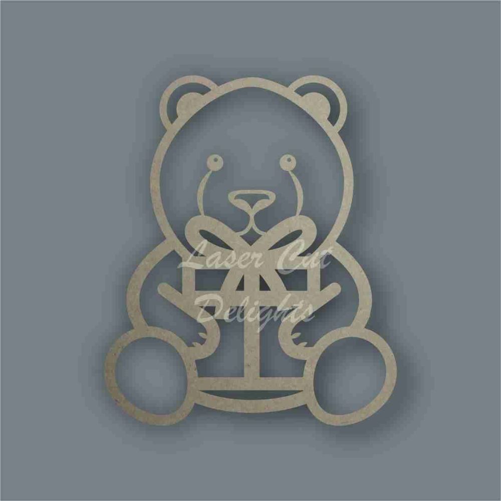 Polar Bear with Present Stencil / Laser Cut Delights