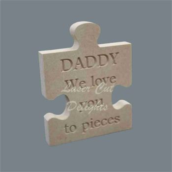 Puzzle Jigsaw Engraved - Family Member We love you to pieces 18mm / Laser Cut Delights