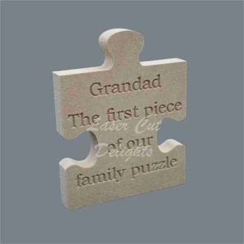 Puzzle Jigsaw Engraved - GRANDAD the first piece of our family puzzle 18mm / Laser Cut Delights