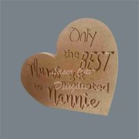 Heart Engraved - Only the best parents get promoted to grandparents (FUNKY) 18mm / Laser Cut Delights