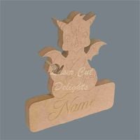 Engraved Freestanding Dragon on Plinth + Name / Laser Cut Delights
