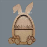 Fillable Shape Egg with Rabbit Features / Laser Cut Delights