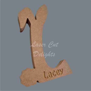 Topped Easter Bunny Ears Letters 18mm / Laser Cut Delights