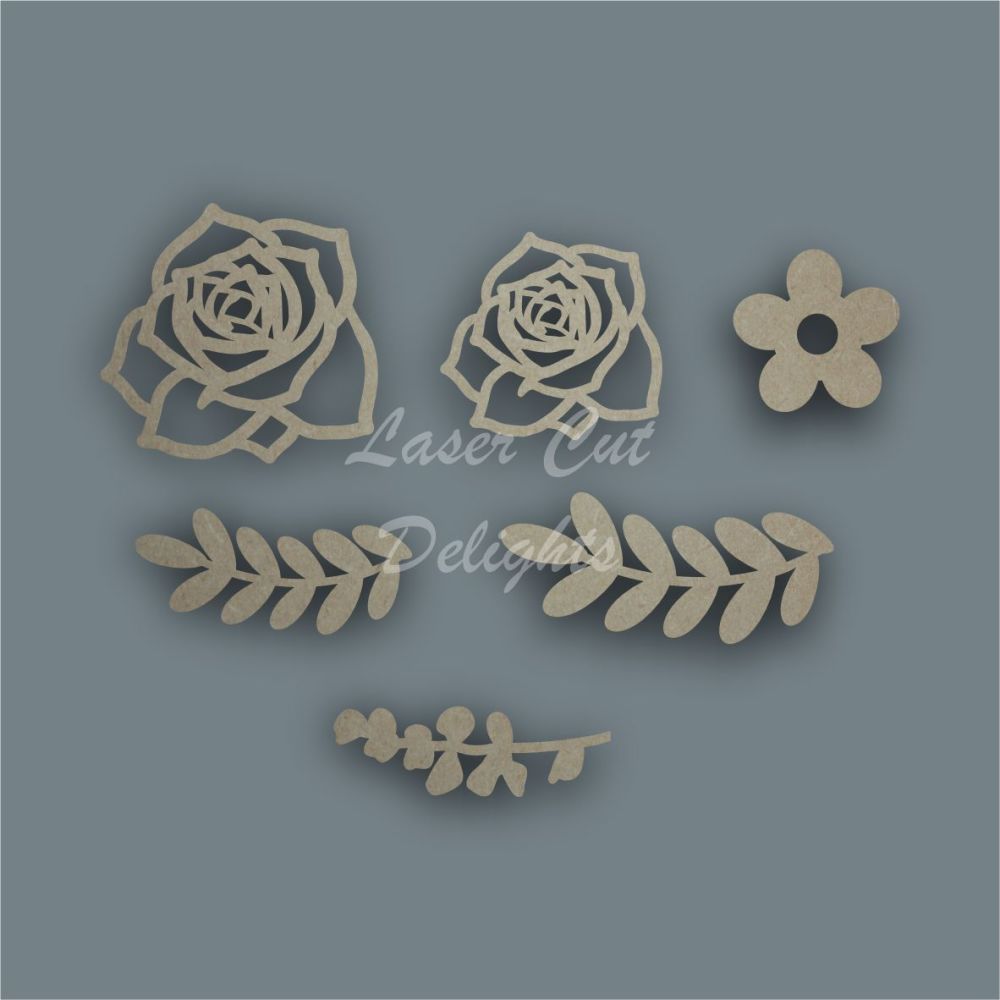 Flowers Pack Design 1 / Laser Cut Delights