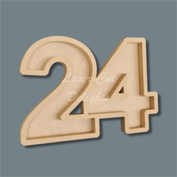 Open Fillable ORIGINAL Numbers  PLAIN 2 JOINED (no acrylic) / Laser Cut Delights