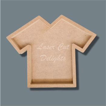 Open Fillable Football Shirt Tray (no acrylic) / Laser Cut Delights