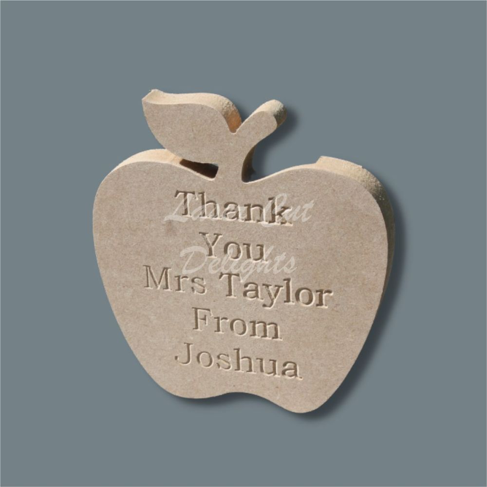 Apple (Classic) with engraving / Laser Cut Delights