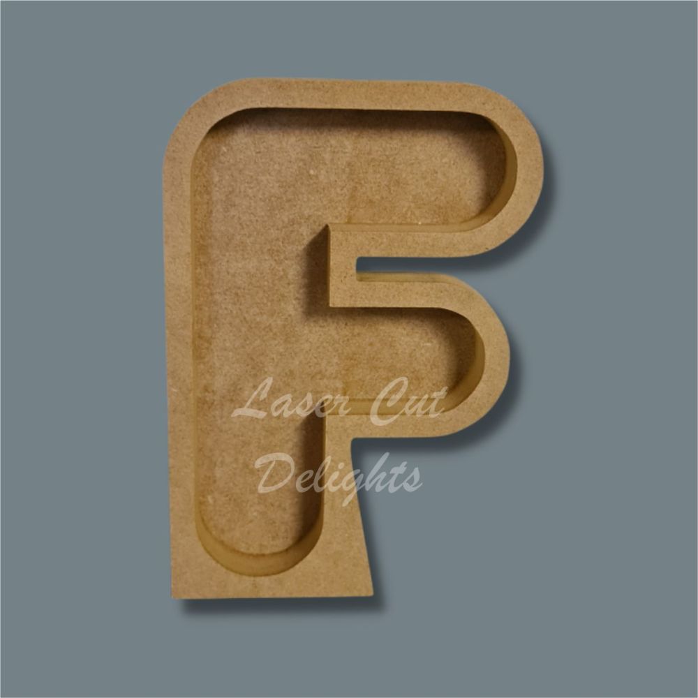 Open Fillable ROUNDED Letters  1 SINGLE (no acrylic) / Laser Cut Delights