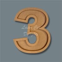 Open Fillable ORIGINAL Numbers  1 SINGLE (no acrylic) / Laser Cut Delights