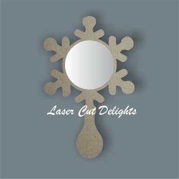 Handheld Mirror SNOWFLAKE / Laser Cut Delights