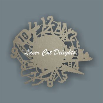 CLOCK - Construction Theme / Laser Cut Delights