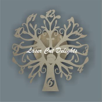 CLOCK - Tree with Acorn / Laser Cut Delights