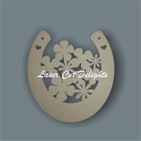 Horseshoe With Flowers 3 / Laser Cut Delights