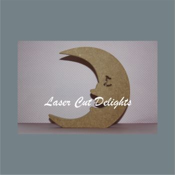 Moon with face 18mm / Laser Cut Delights