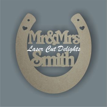 Horseshoe Personalised Wedding Details / Laser Cut Delights