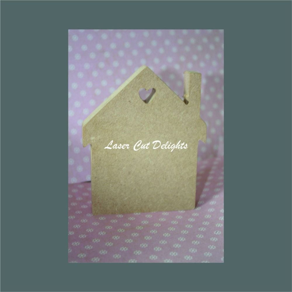House with heart cut out 18mm