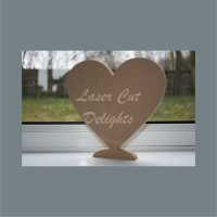 Heart on stand 18mm / Laser Cut Delights