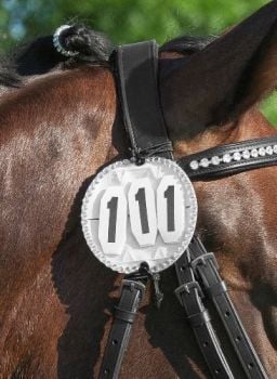 Competition Starting Number Holder for Bridle Crystal Effect Sold in Pairs