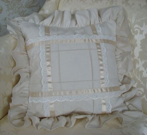 Calico & Lace Cushion Cover Pattern - Bella