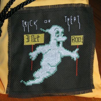 Trick or Treat Bag Ghost Close Up