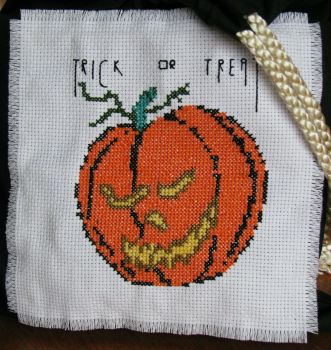 Trick or Treat Bag Pumpkin Close Up