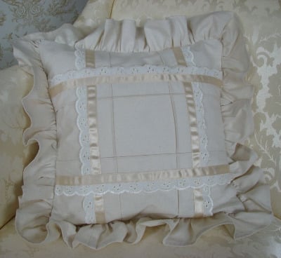 Calico & Lace Cushion Cover - Bella