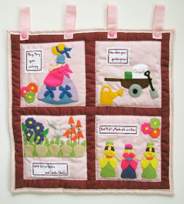 Quilted Wall Hanging - Mary, Mary Nursery Rhyme