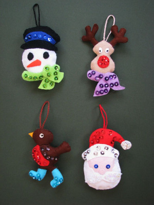 Christmas Characters Hanging Ornaments
