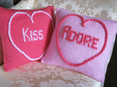 Love Hearts Cushion Covers (Kiss & Adore) Kit