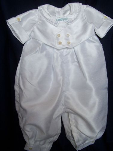 Hearts and Waistcoat Christening Romper Suit
