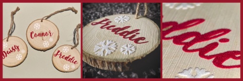 Personalised wooden name decoration