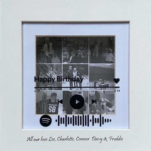 Photo frame top with music