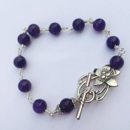 Amethyst Rosary Bracelet
