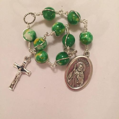 Chaplet of St Jude - Ocean Jade