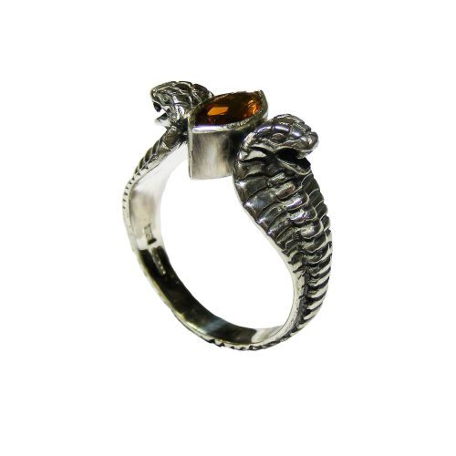 Cobra Ring with Gemstone