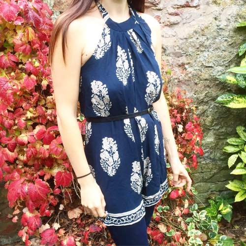 gallia floral contrast playsuit luxemme outfit fashion blog post blogger -