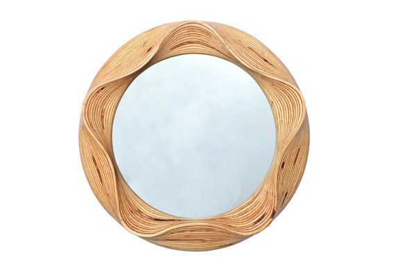 Etsy Editors Picks Interior Design Trends handcrafted wooden circle mirror