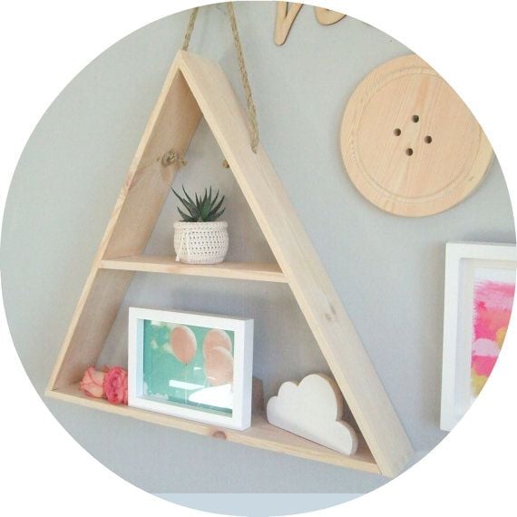 Etsy Editors Picks Interior Design Trends Triangle shelf