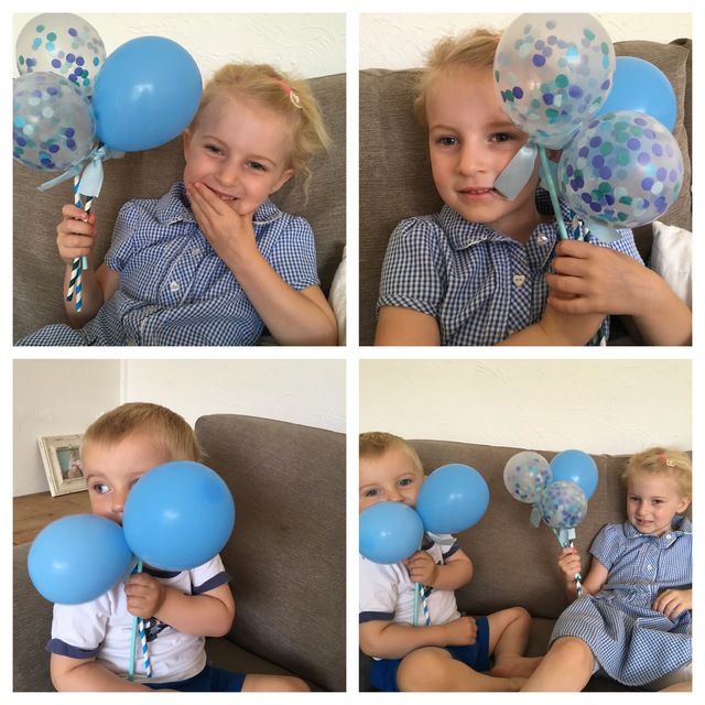 Beautiful Blues Balloon Pops by Poppies for Grace Lemonade Occasions Party