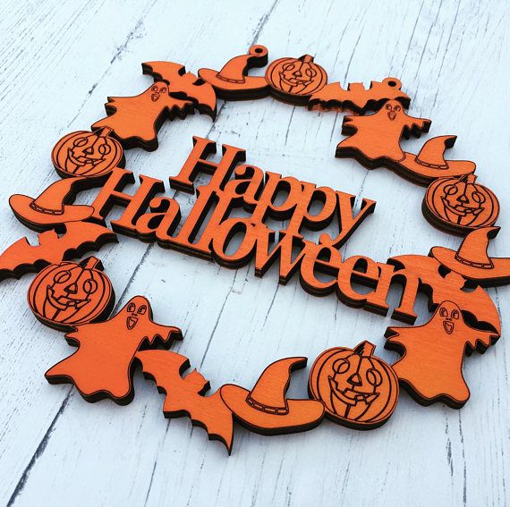 Halloween Costume and D&eacute;cor Inspiration from Etsy wooden orange wreath sign