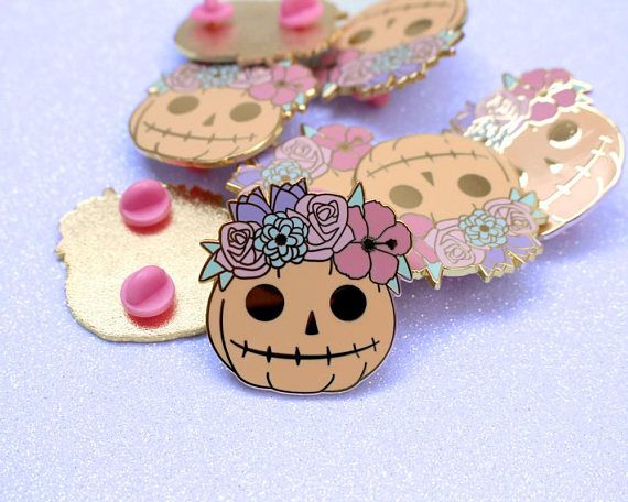 Halloween Costume and D&eacute;cor Inspiration from Etsy cute pin badge pumpkin