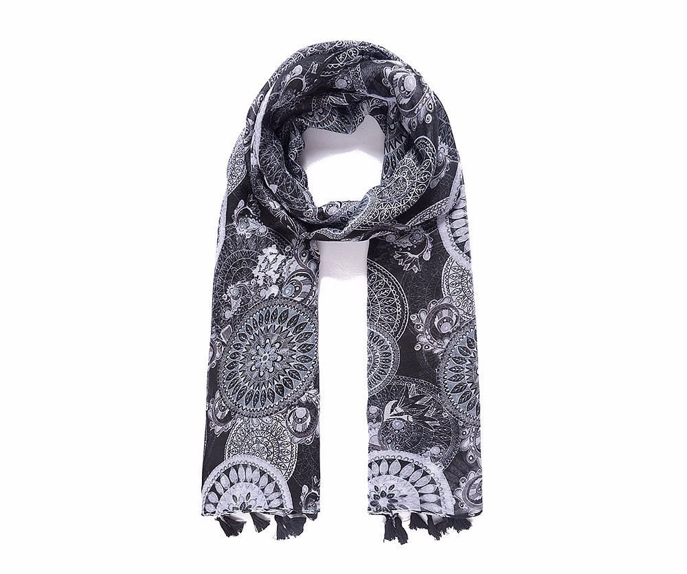 Batik Print Tassel Scarf