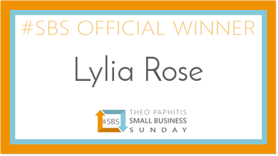 SBS Badge Rectangle Lylia Rose Winner - Theo Paphitis