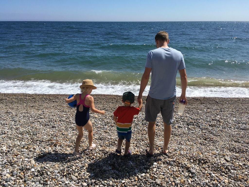 Branscombe Airfield and Campsite review and travel diary - pebble beach