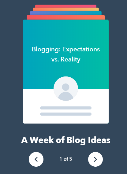 Hubspot blog content ideas generator