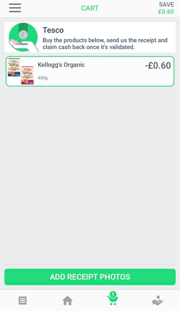 Save money at the supermarket with coupon app GreenJinn - how to add receip